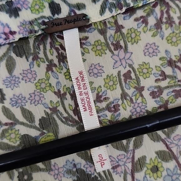 Free People Smocked Shoulder Midi Dress - Picture 4 of 6